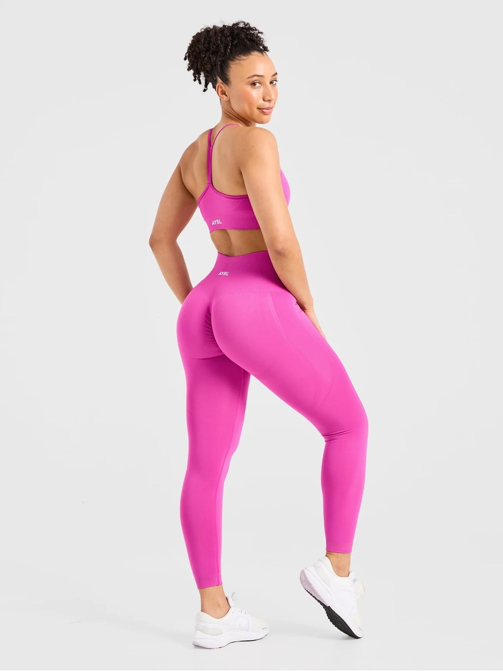 AYBL Hot Pink High-Waist Scrunch Leggings SIZE LARGE - NWOT